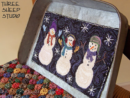 'The Night Shift' punchneedle design - Three Sheep Studio