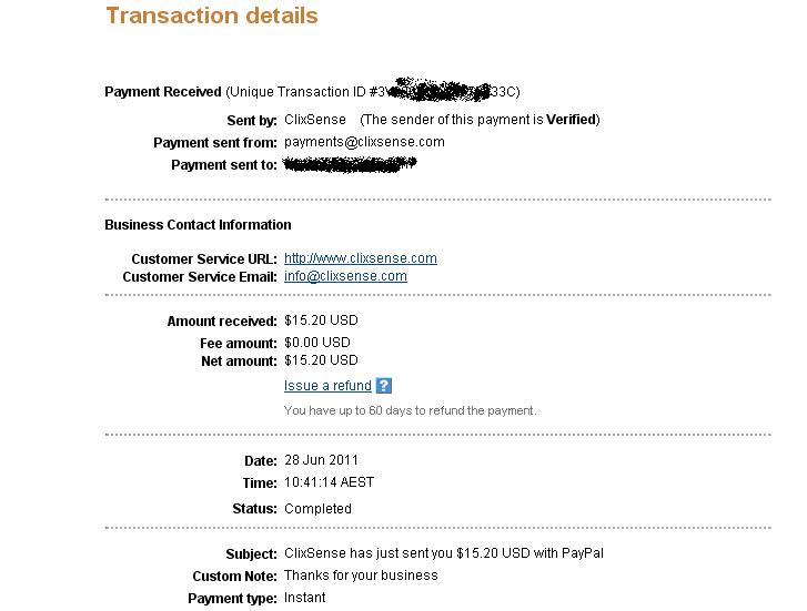 Payment proof #1