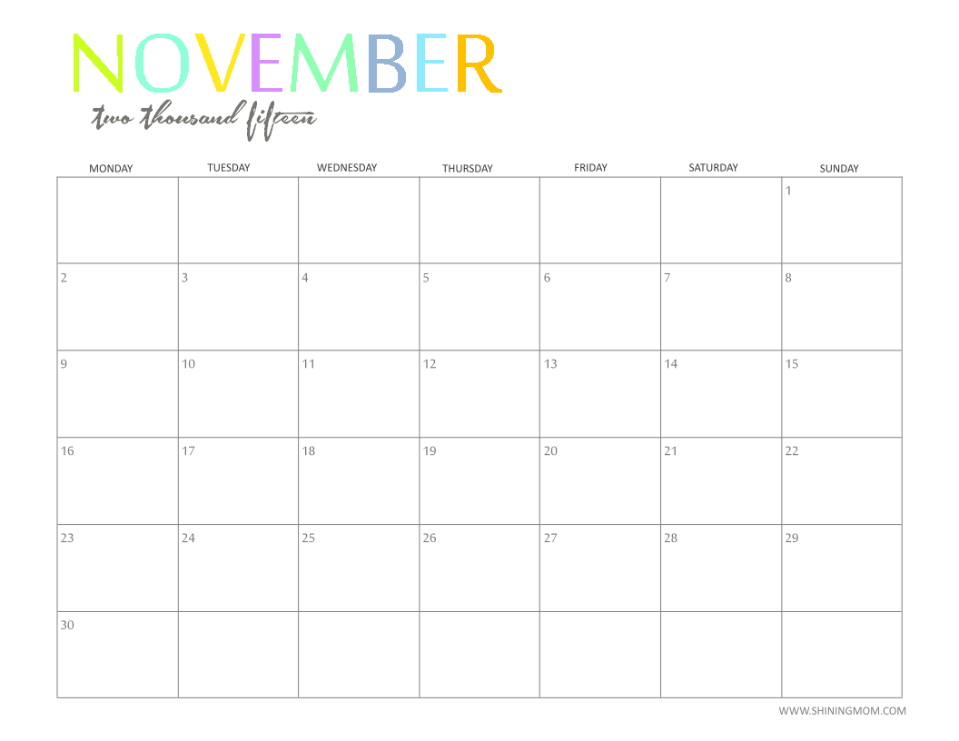 <strong>Printable 5-Day Monthly Calendar</strong> - CalendarsQuick Printable 2013 monthly calendar template