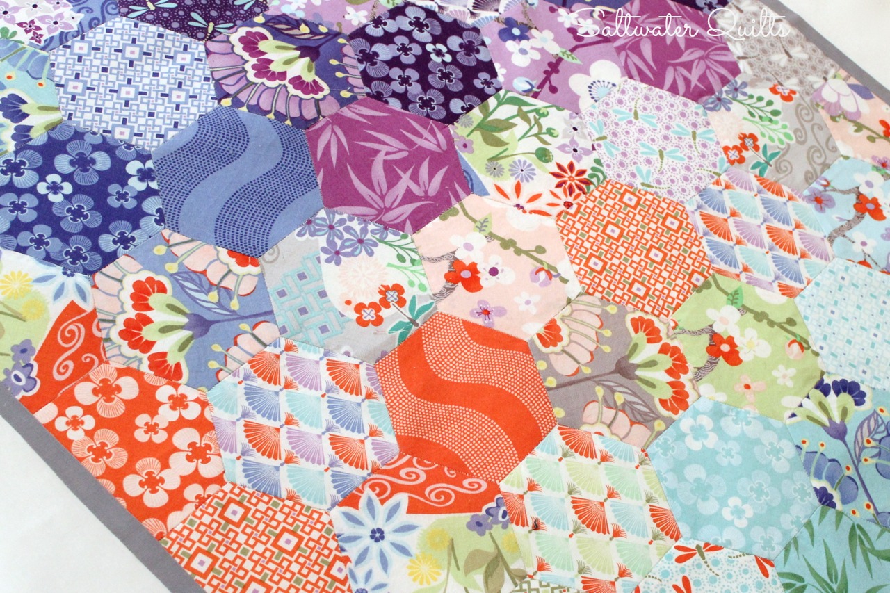 Saltwater Quilts Hexi Progress