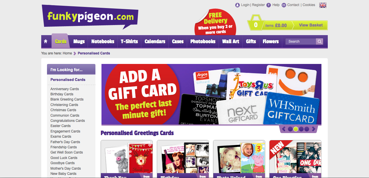 design context greeting card websites