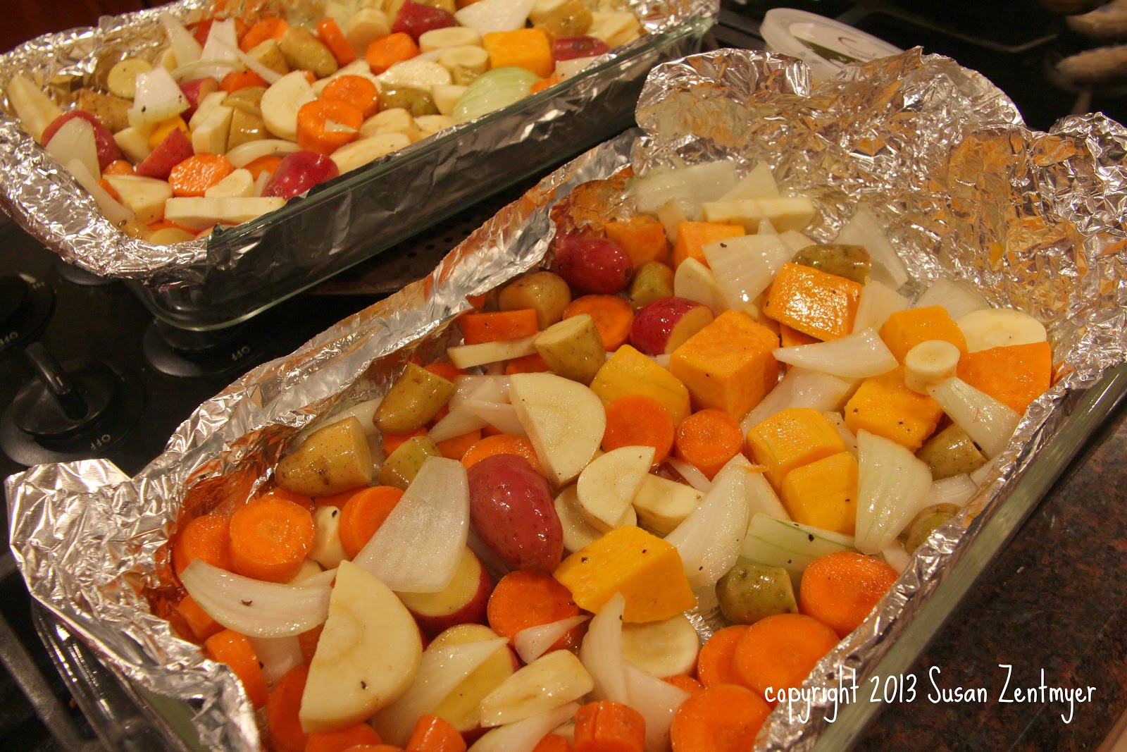 Love from the Kitchen Roasted Vegetables with Pomegranate Vinaigrette