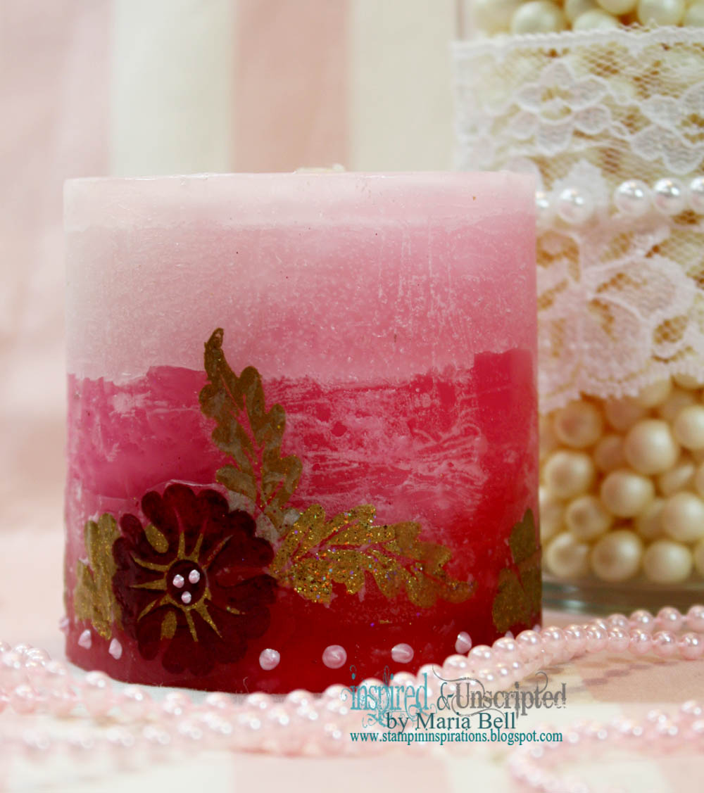 Inspired and Unscripted Embossed Candle Tutorial