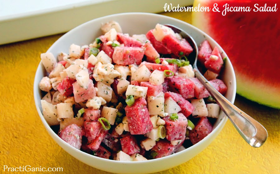 Watermelon & Jicama Salad PractiGanic Vegetarian Recipes and Organic