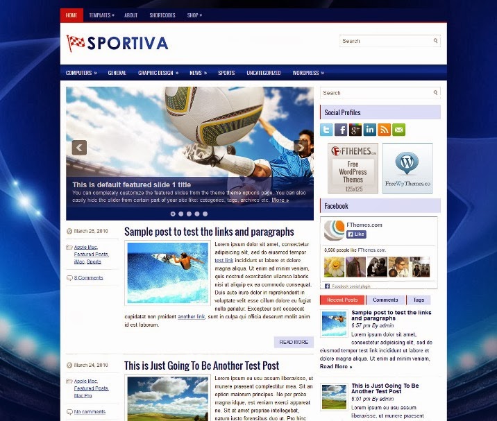 Sportiva - Free WordPress Theme