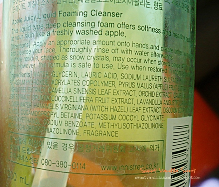 Tania's Blog Innisfree Apple Juicy Liquid Foaming Cleanser