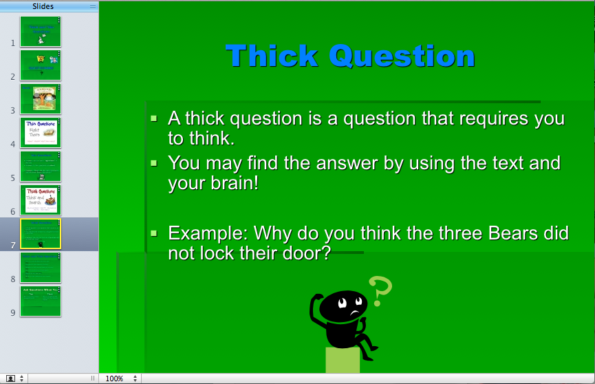 Creative Connections in the Classroom Thin and Thick Questions