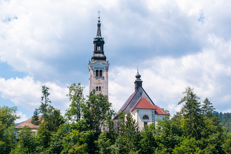 Image of bled island church Church on bled island in lake bled, slovenia