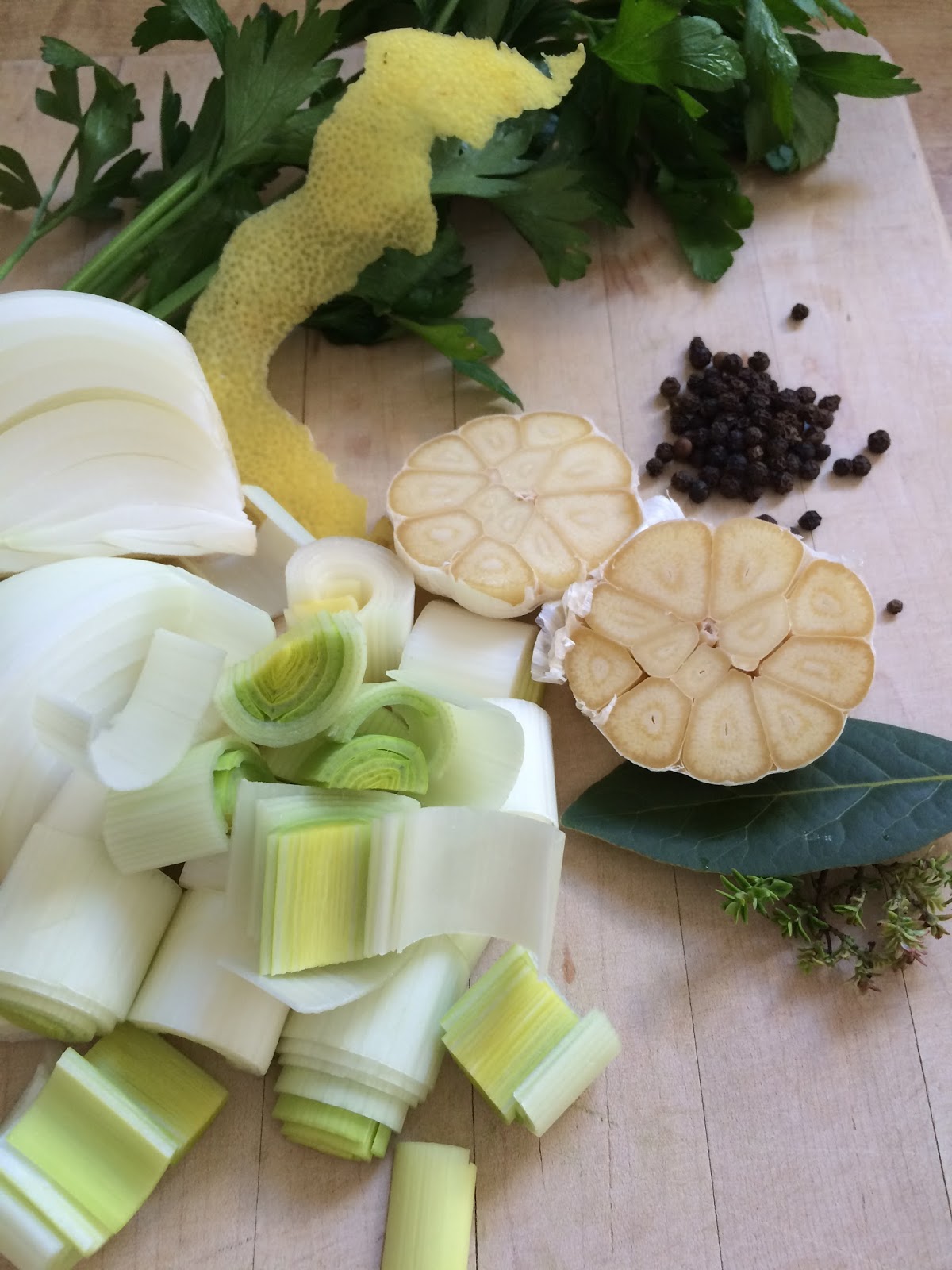 Nana's Blue and White Dishes Shiitake Mushroom and Herb Broth