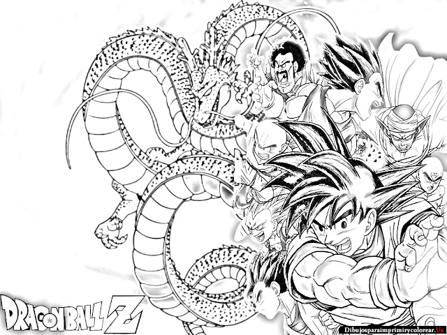 Dibujos de Dragon Ball z para Imprimir y Colorear - Dibujos Para ...