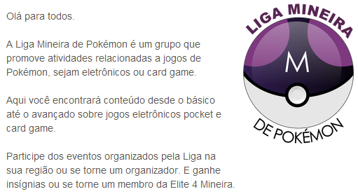 LIGA MINEIRA DE POKÉMON