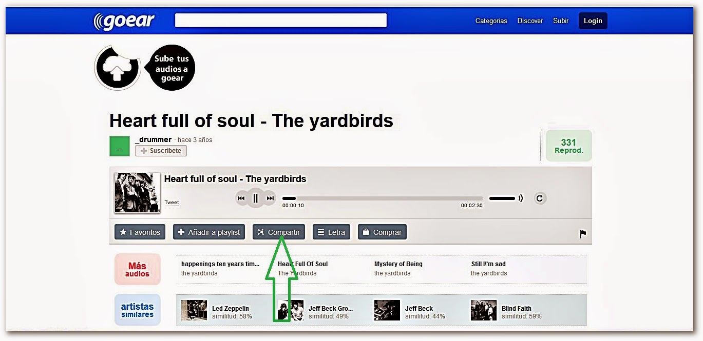 DIRECCIONES WEB DE CANCIONES direcciones web de canciones: