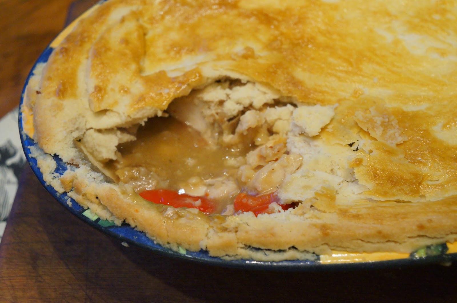 Crafty Cake Creative Left Over Roast Chicken Pie made with vegetable