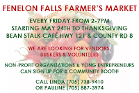 Fenelon Falls Farmers Market Call for Vendors poster image Fenelon Falls Farmers Market pre-ooening poster