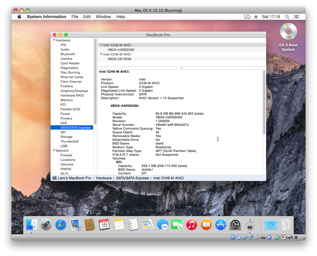 yosemite virtualbox windows
