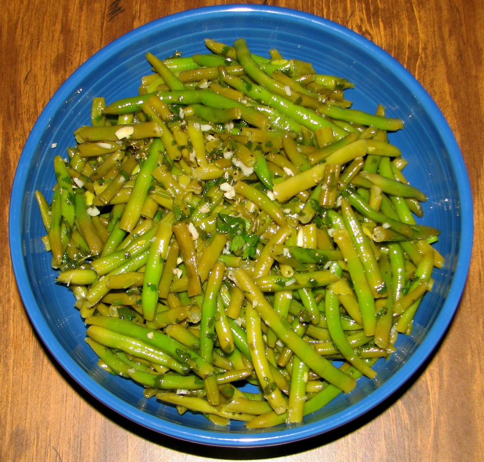 Shel's Kitchen Marinated Green Beans with Cilantro and Garlic