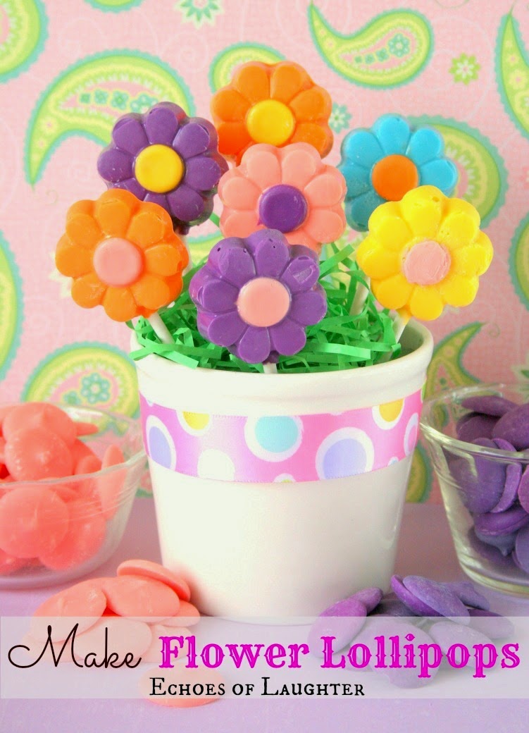 Echoes of Laughter Make Flower Lollipops for Spring