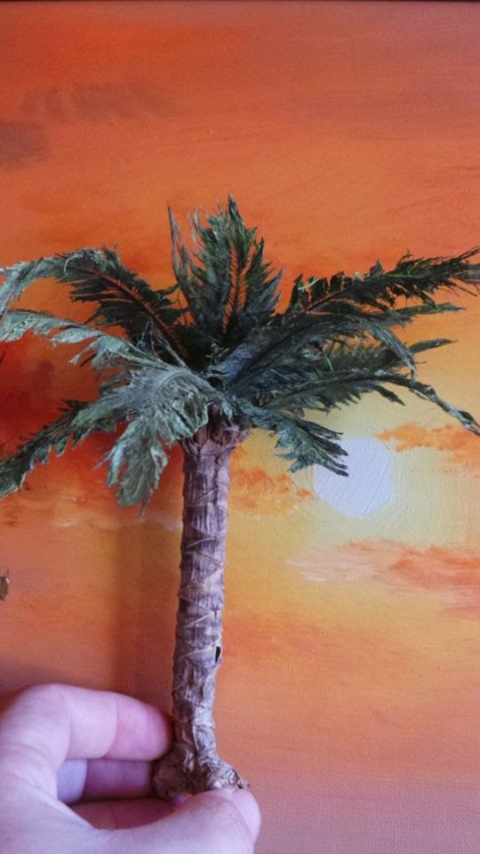 Scale models and dioramas Making palm tree leaves