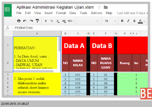 APLIKASI MEMBUAT PERLENGKAPAN KEGIATAN UJIAN DENGAN EXCEL OTOMATIS APLIKASI MEMBUAT PERLENGKAPAN KEGIATAN UJIAN DENGAN EXCEL OTOMATIS