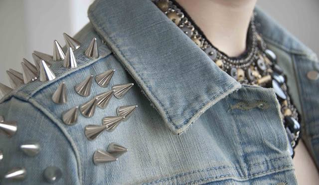 Denim Jacket from Topshop with silver spikes Topshop, Spikes, Jacket, Denim