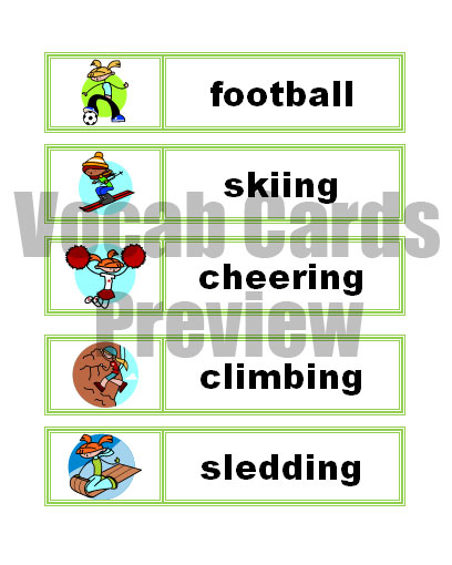 My Set Of Sports Word Wall Vocabulary Cards Now Has Its Own And Also Been Freshened Up Recently This Includes 24 With Hip My Set Of Sports Word Wall Vocabulary Cards Now Has Its Own And Also Been Freshened Up Recently This Includes 24 With Hip