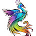 Colorful phoenix tattoo