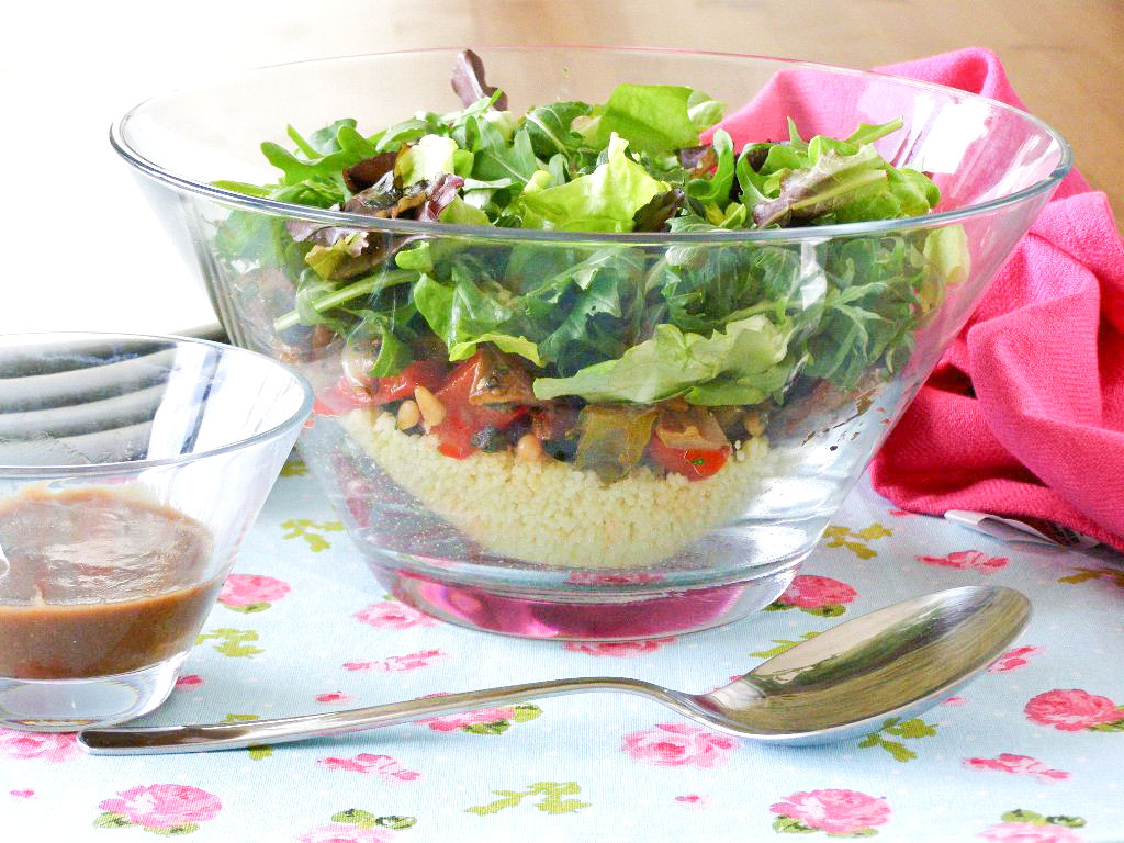 maple•spice Roasted Mediterranean Vegetable Couscous Salad with