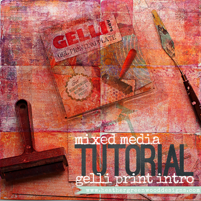 4 step tutorial for creating a fun and simple background using a Gelli Arts Gel Printing Plate and journal cards