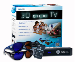   3D Video Wizard Console with 2 Pack of 3D Adult Glasses