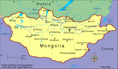 Mongolia Map Political Regional