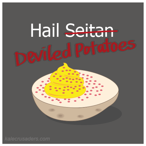 Deviled Potatoes, Hail Seitan, Egg-free Deviled Eggs, Potato Angels