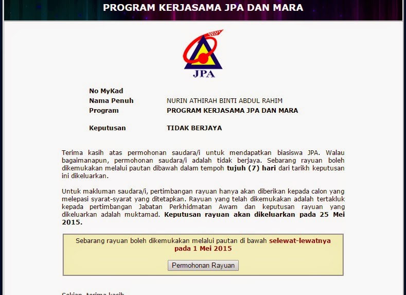 Scholarship jpa 2021 mara Senarai Biasiswa