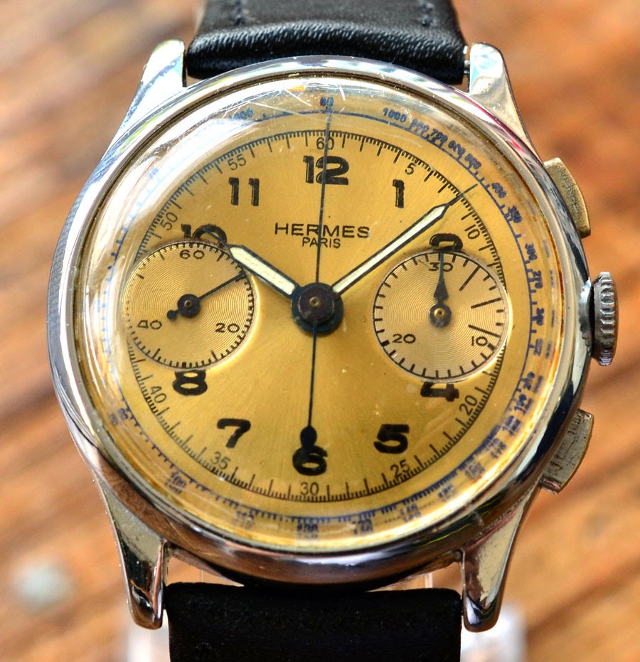 エルメス クロノグラフ 手巻き アンティーク時計 ビンテージ時計 707