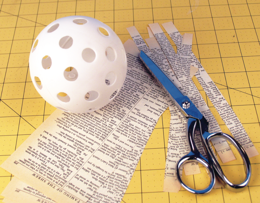 Mark Montano BOOK PAGE COVERED WIFFLE BALLS......So easy......