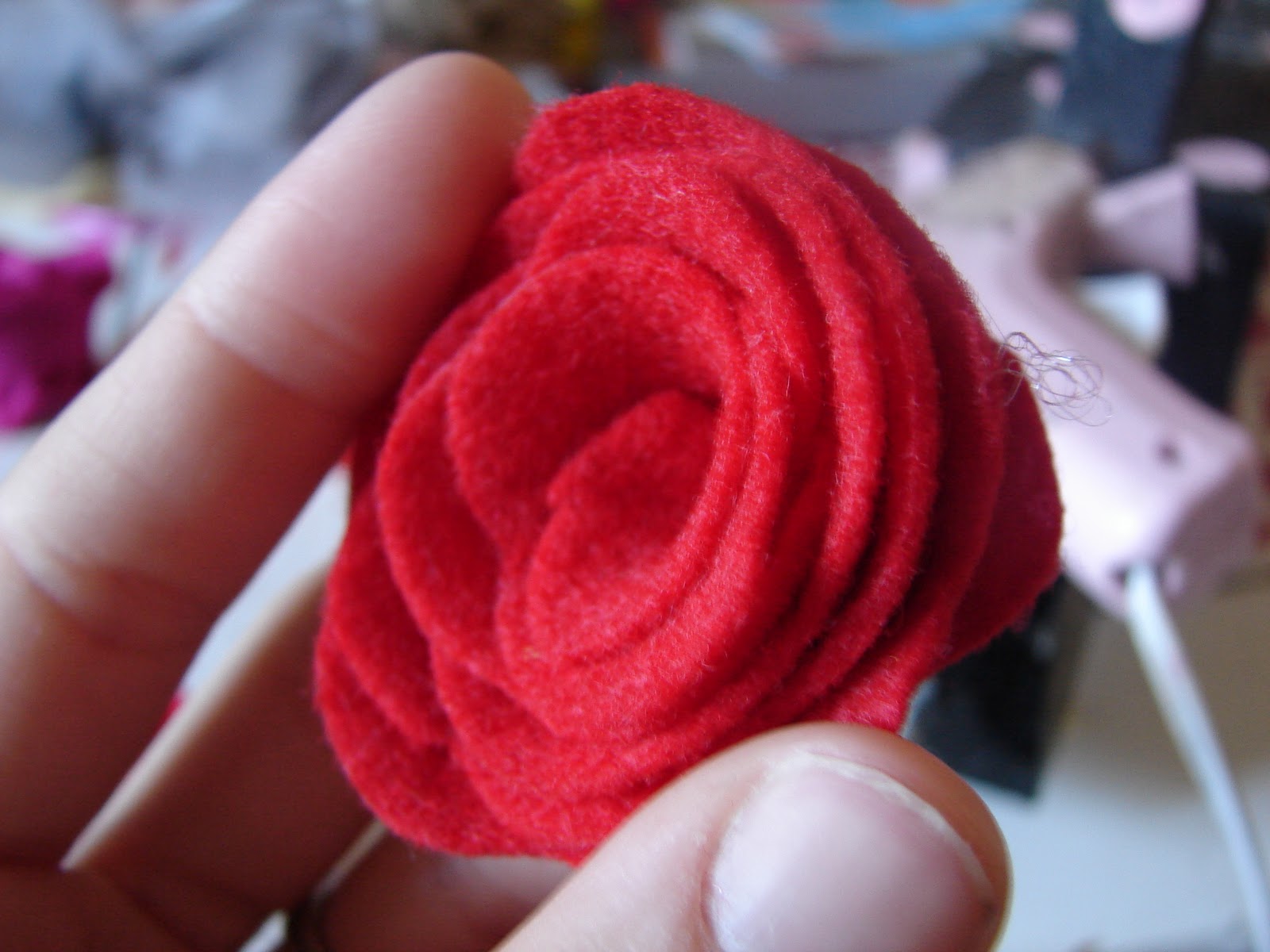 A girl and a glue gun roses are red...