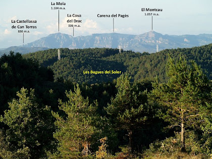 La serralada de Sant Llorenç del Munt per sobre les Bagues del Soler La serralada de Sant Llorenç del Munt per sobre les Bagues del Soler