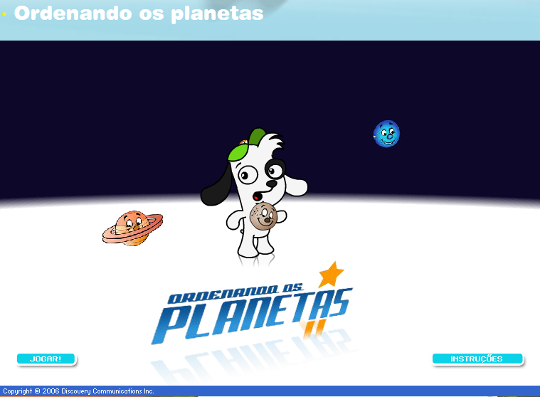 Coloque os Planetas em ordem.