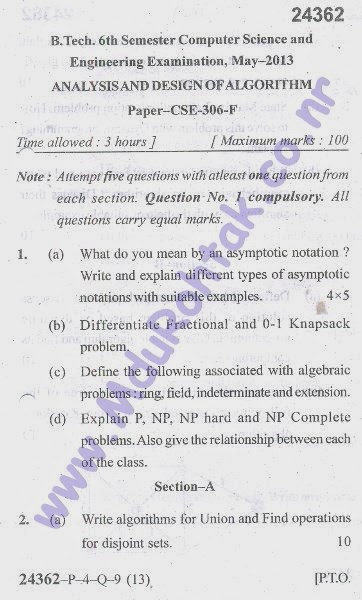 DESIGN AND ANALYSIS OF ALGORITHMS Question and Answers