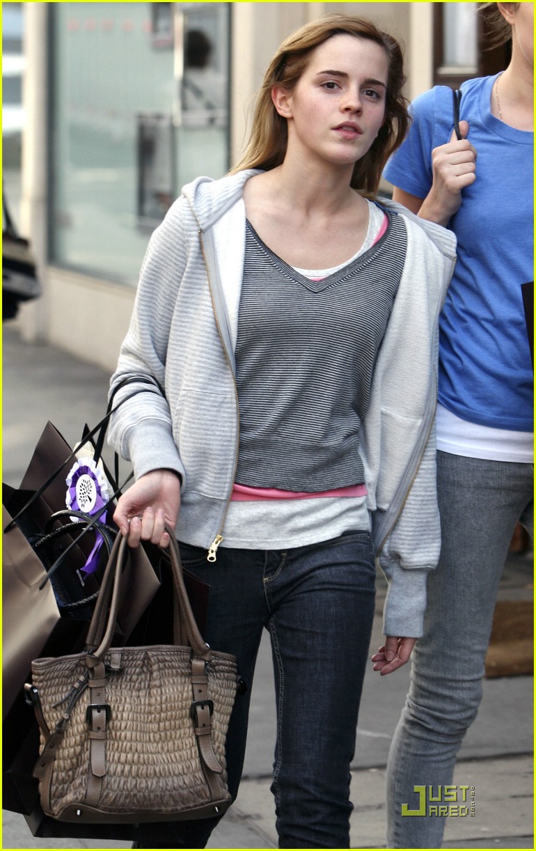 Emma Watson goes shopping on Bond Street