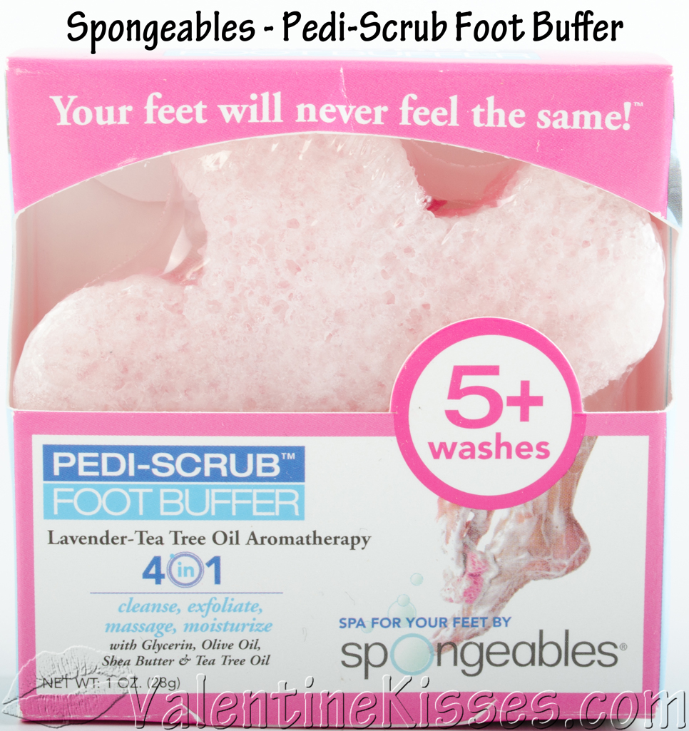 Scrub pedi buffer foot spongeables info Valentine Kisses: Spongables Pedi-Scrub Foot Buffer - pics, review