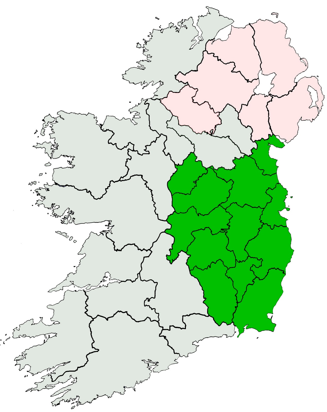Leinster Map Regional City Map of Ireland City Regional Political