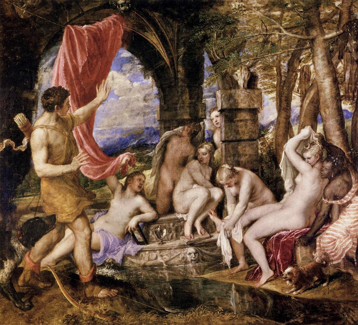 Painting "Diana and Actaeon" by Titian, 1559 Picture of "Diana and Actaeon" by Titian, 1559