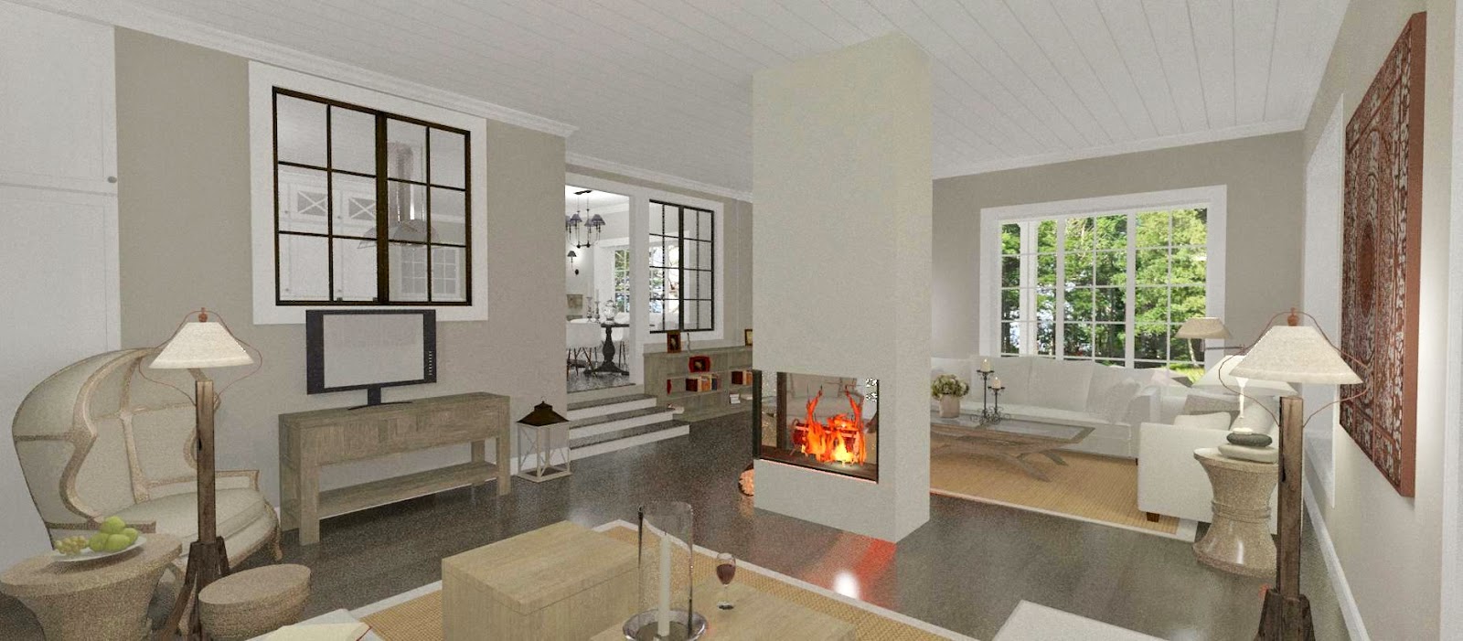 Den vita drömgården: new england inspirerad villa med gästhus