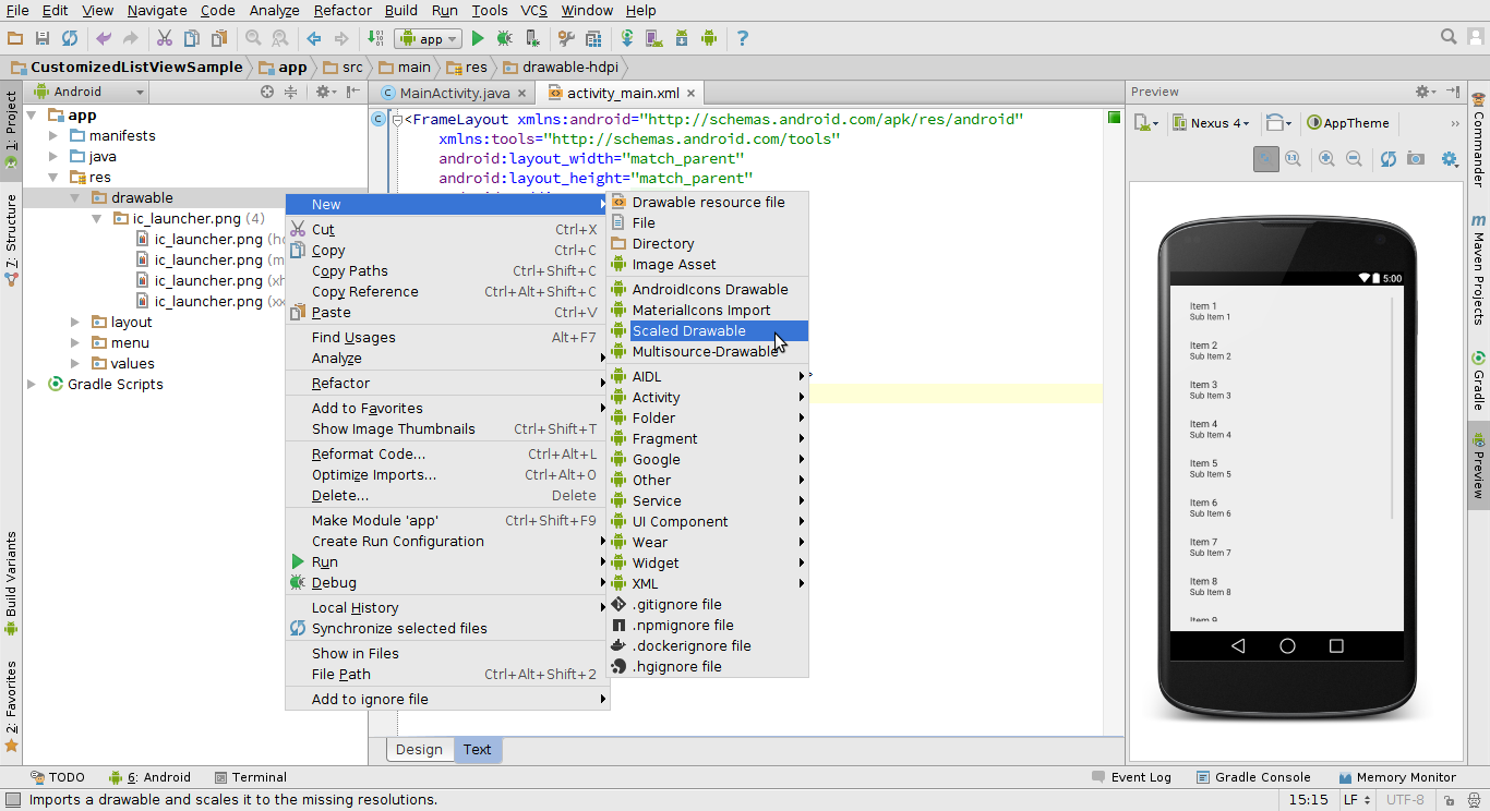 list download files in listview android studio