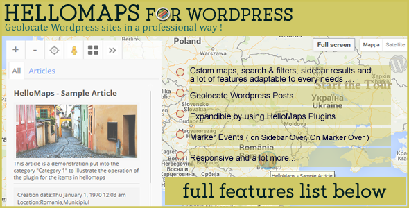 HelloMaps -Professional Maps & Geolocation for WP Free Download 