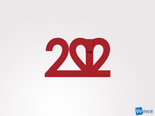 Simple 2012 Text Number Wallpaper