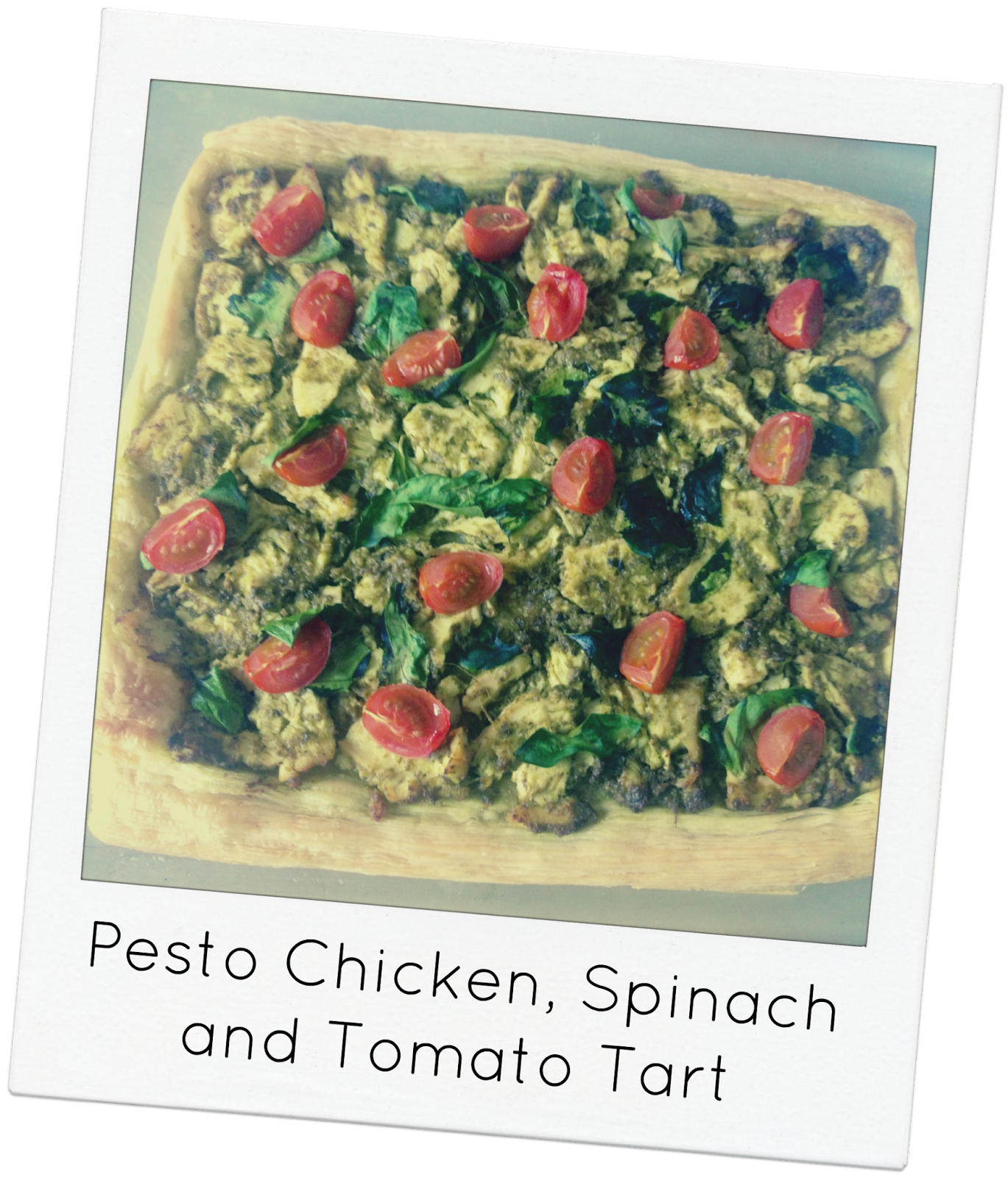 Pesto Chicken, Spinach and Tomato Tart The Mini Mes and Me