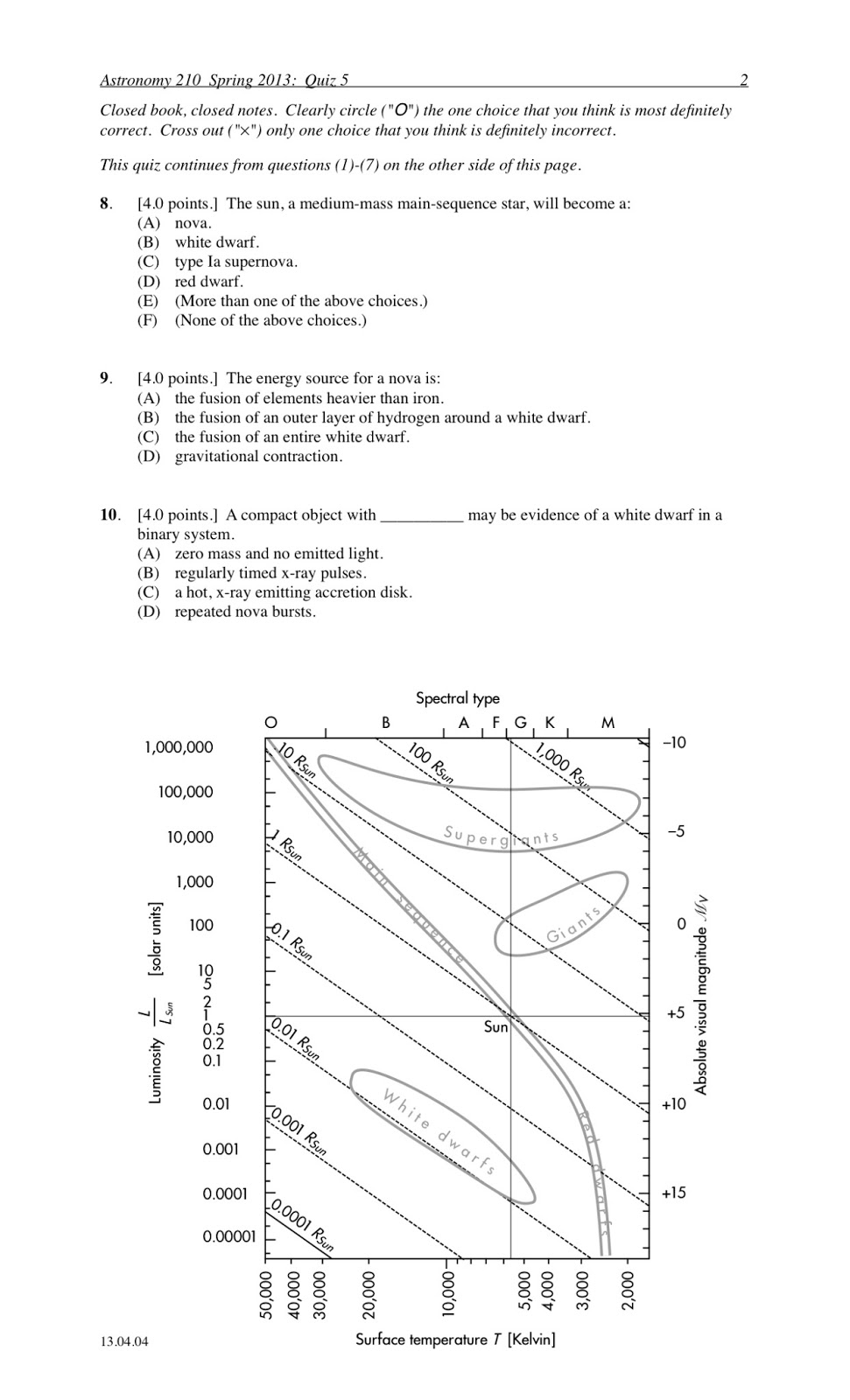 Stellar evolution chart image