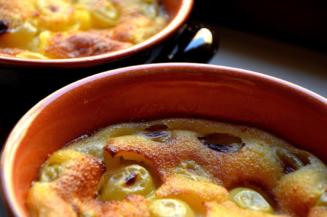 Clafoutis all'uva bianca