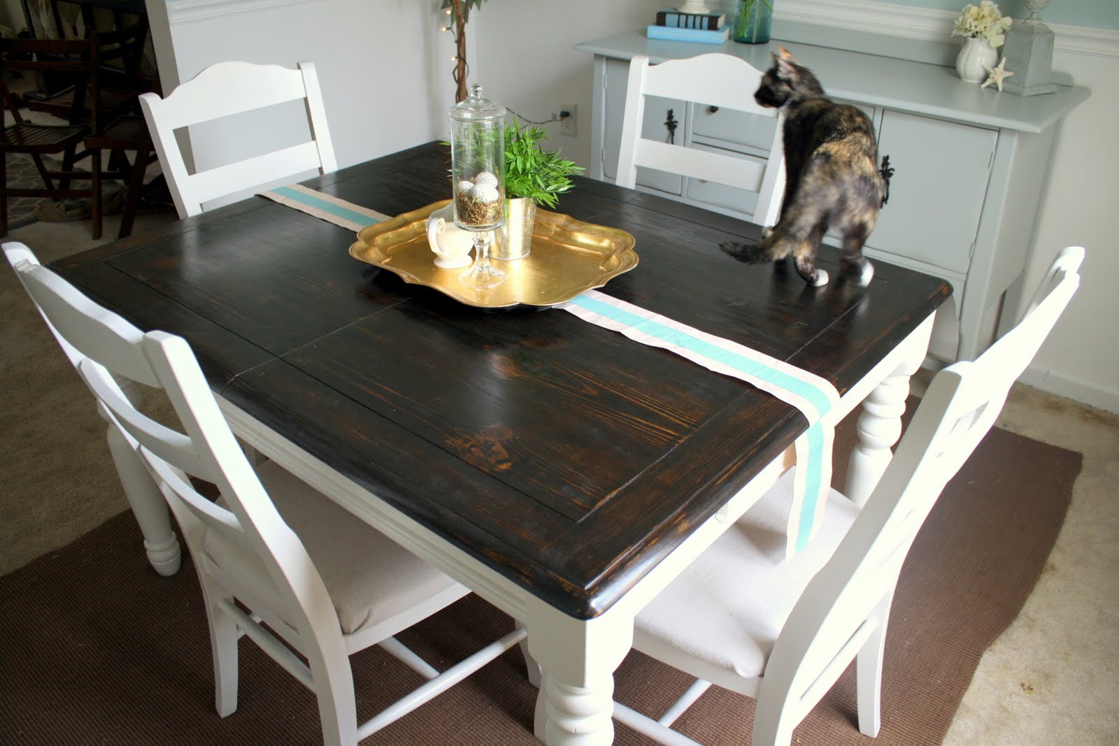 Refinishing The Dining Room Table Shannon Claire - How To Sand And Restain Kitchen Table